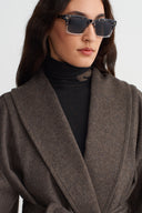 Mink Kuşaklı Şal Yaka Ceket-K265015026