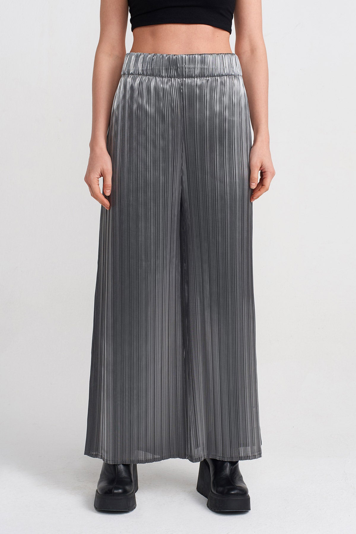 Steel Bol Plise Pantolon-Y243013052