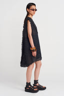 Siyah Oversize Örgü Top-Y251011117