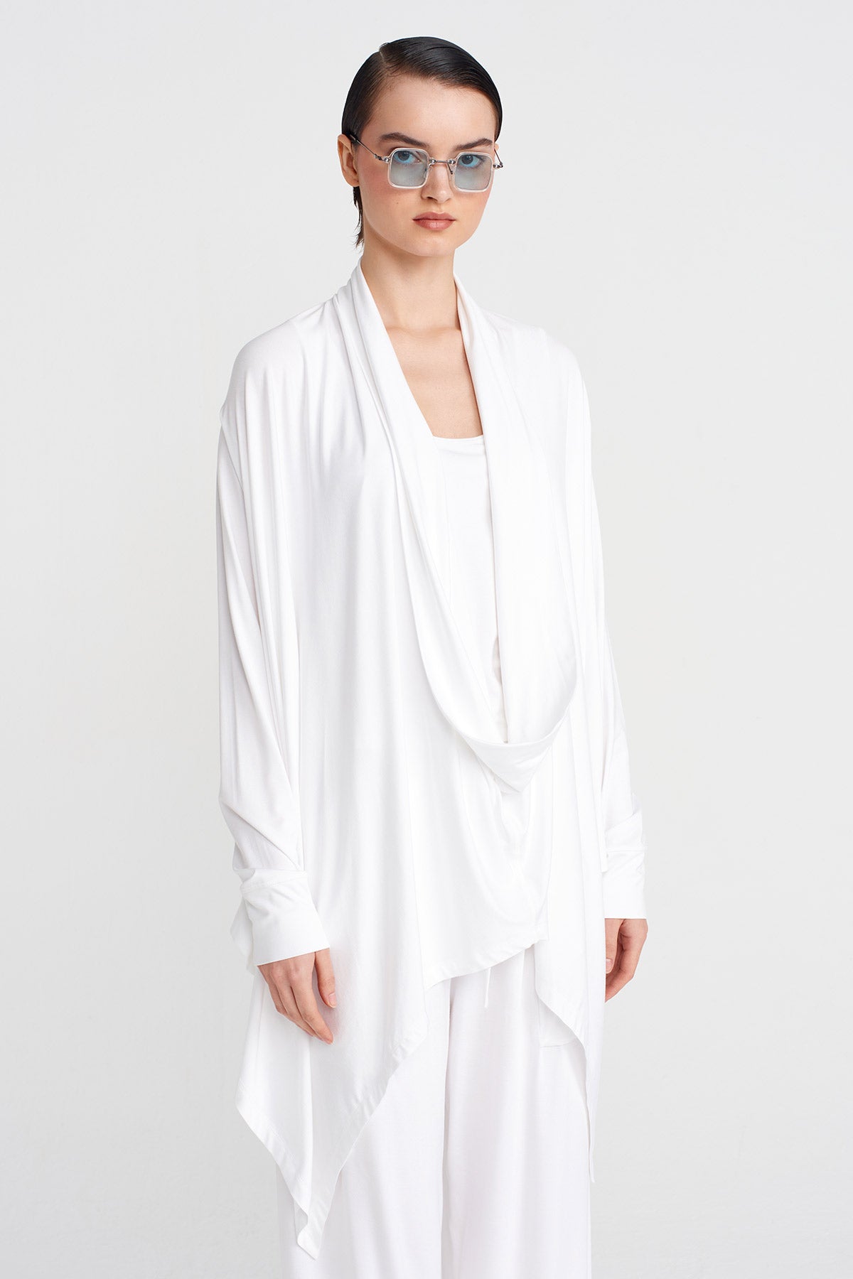 Black Shawl Collar Blouse-Y251011147
