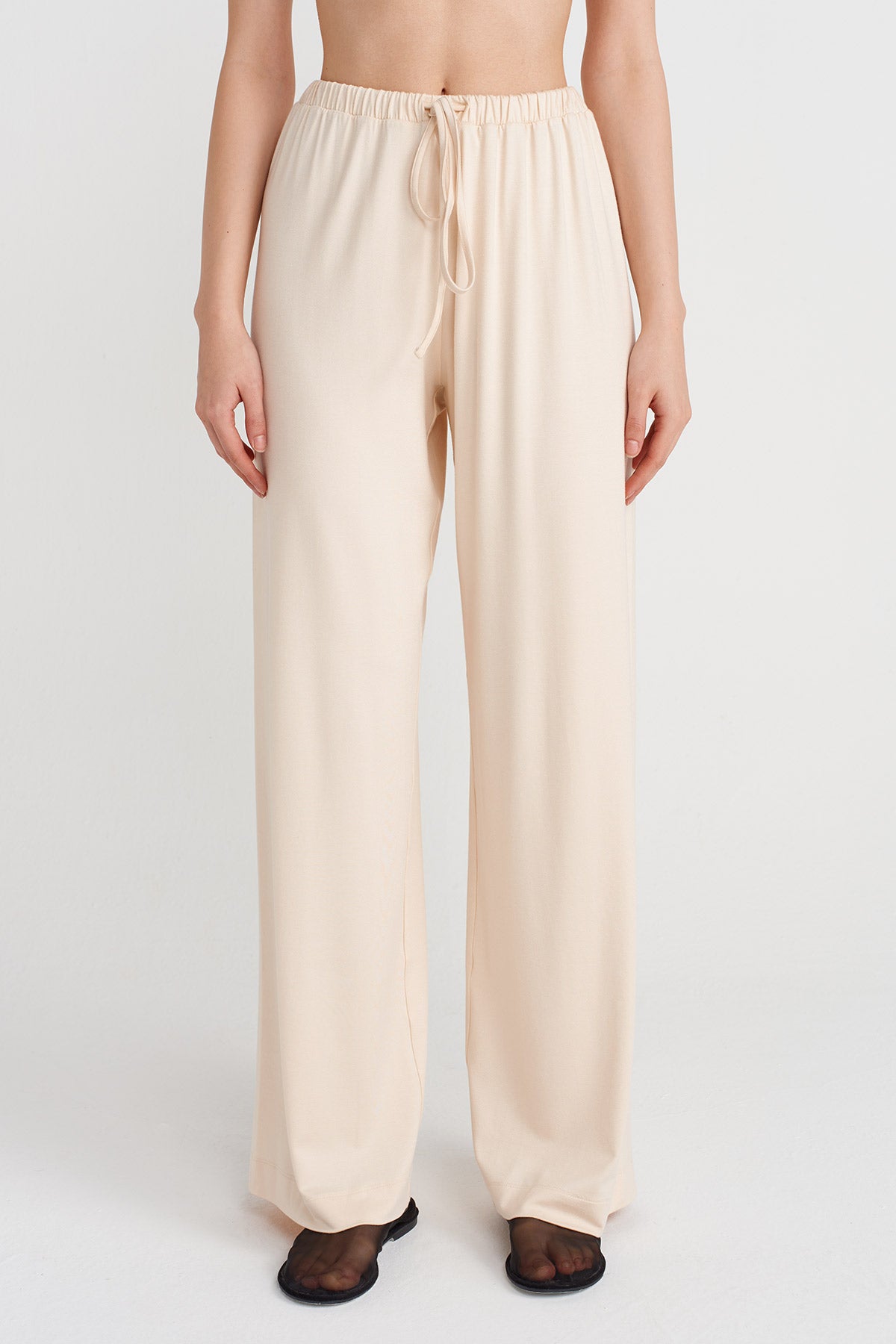 Natur Bambu Bol Pantolon-Y253013110
