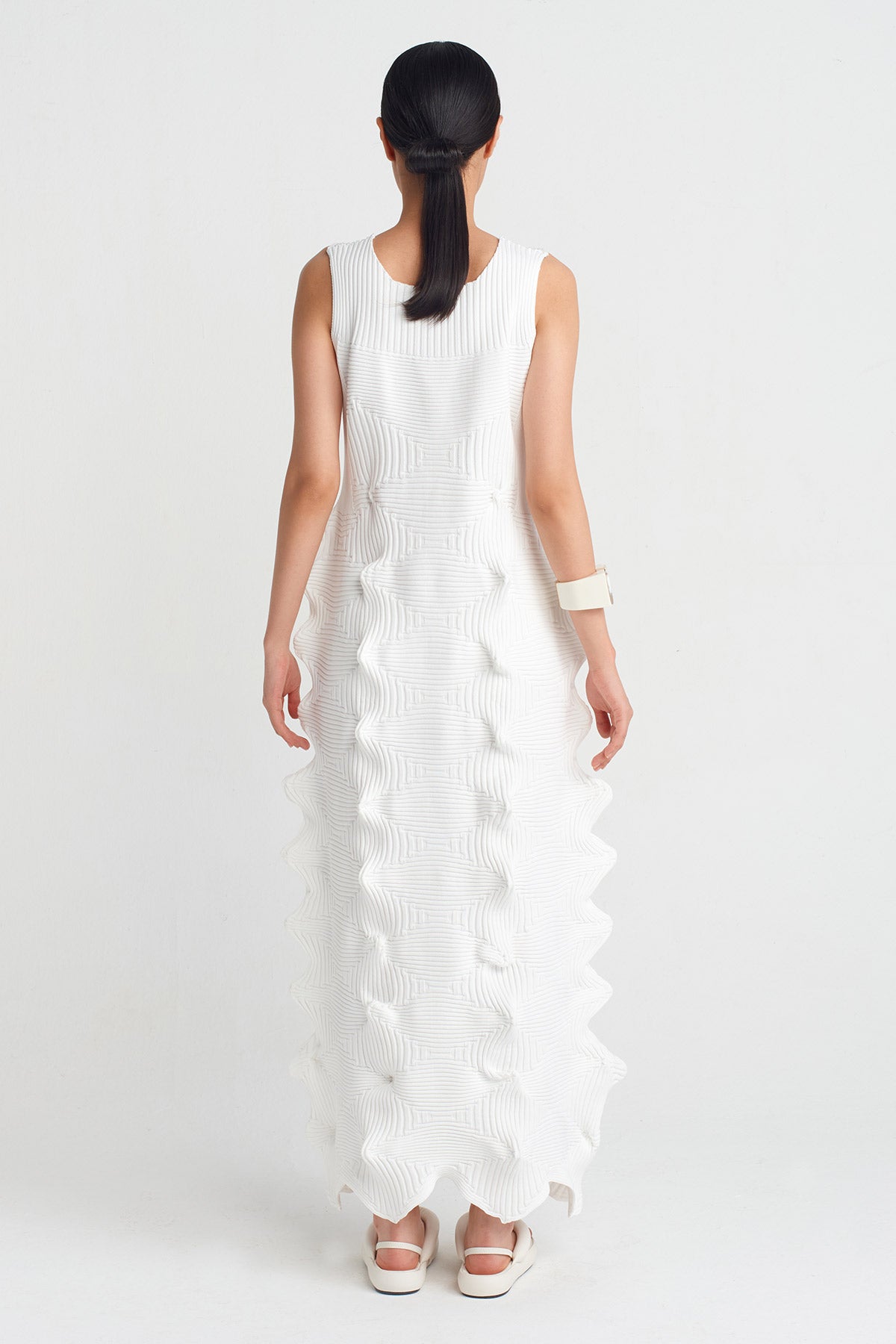 Off White Origami Knitwear Long Dress-Y254014092