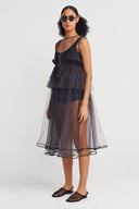 Black Puffy Tulle Dress-Y254014168