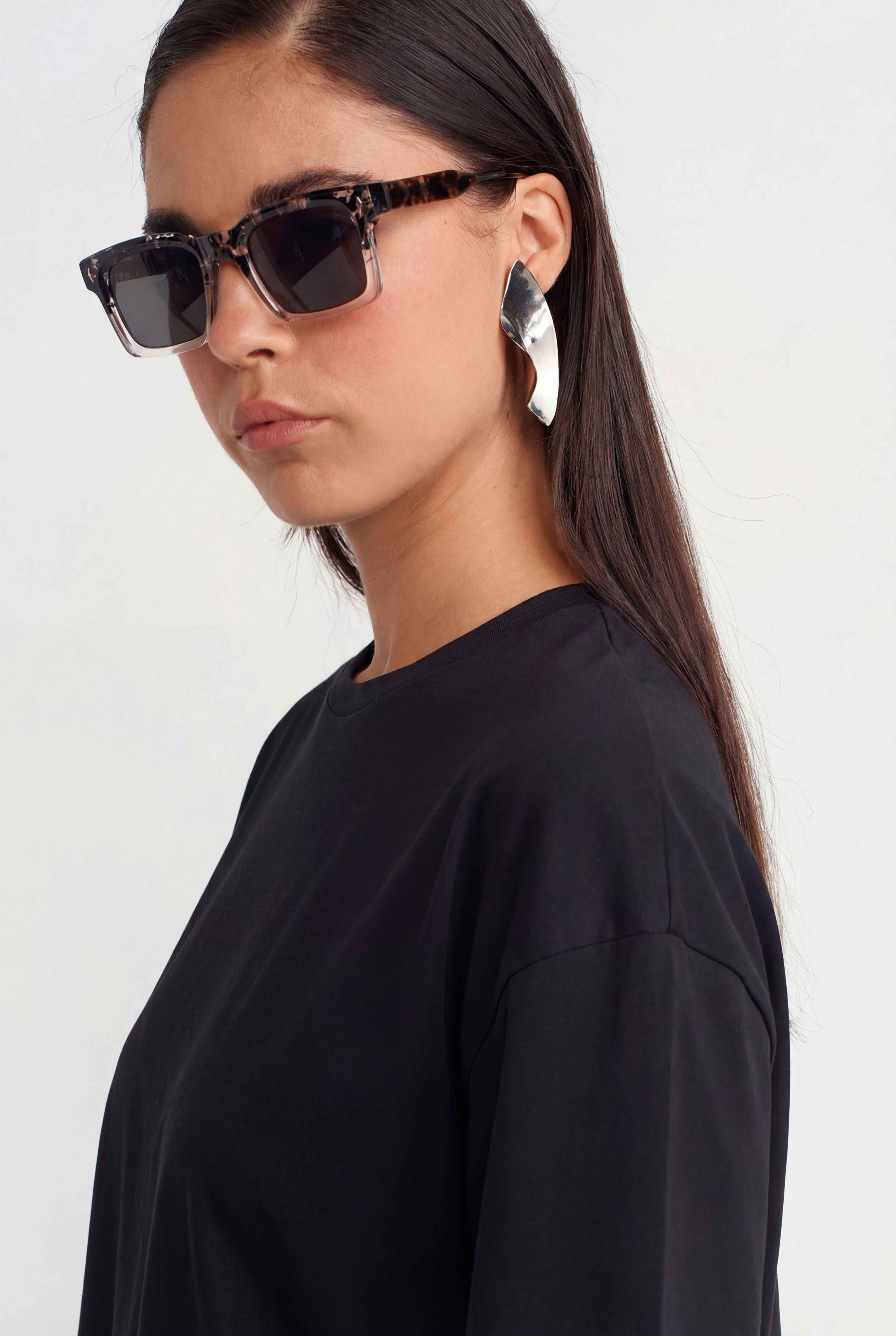 Black Oversize Basic T-Shirt - Y261011023