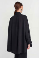 Black Oversize Poplin Shirt - Y261011038