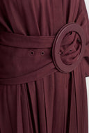 Burgundy Belt with Large Buckle - Y268018009