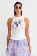 Off-White Printed Ribbed Tank Top - Y261011014