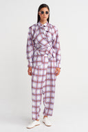 Patterned Draped Shirt - Y261011016