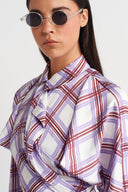 Patterned Draped Shirt - Y261011016