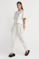 Off-White Striped Oversize Blouse - Y261011026