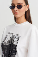 Off-White Sequin Detail T-Shirt - Y261011057