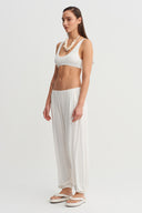 Off-White Minimalist Bralette Crop Top - Y261011069