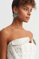 Off-White Sequin Detail Strapless Corset Top - Y261011087