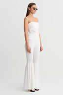 Off-White Strapless Basic Top - Y261011098