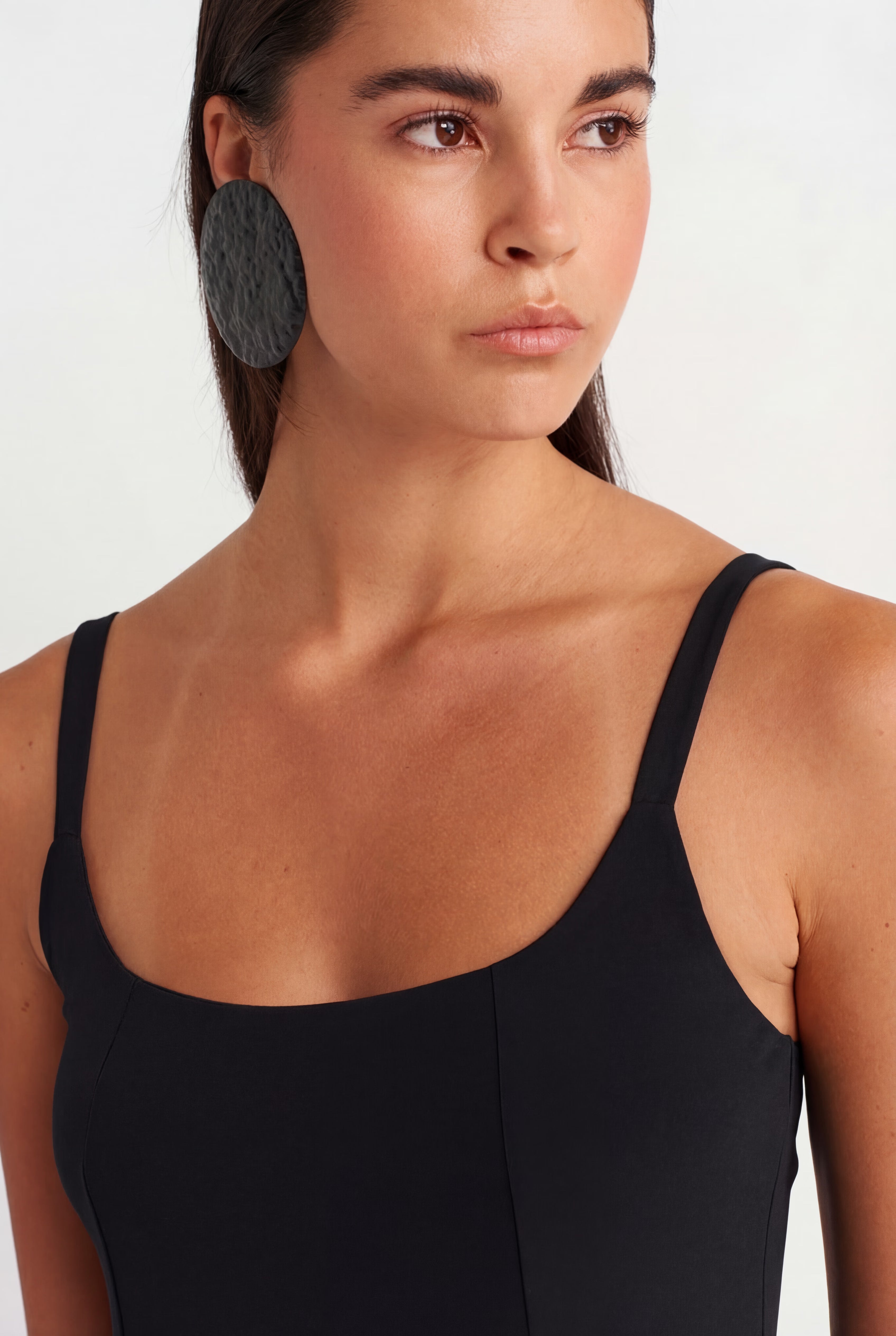 Black Strappy Basic Blouse - Y261011010