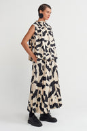 Printed Patterned Pleated Blouse - Y261011047