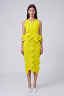 Sarı Origamik Triko Bluz-Y261011139