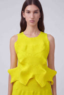 Sarı Origamik Triko Bluz-Y261011139