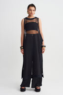 Siyah Transparan Organze Tunik-Y261011141