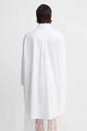 Kırık Beyaz Oversize Poplin Gömlek-Y261011147