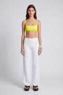 Sarı İnce Askılı Crop Top-Y261011155