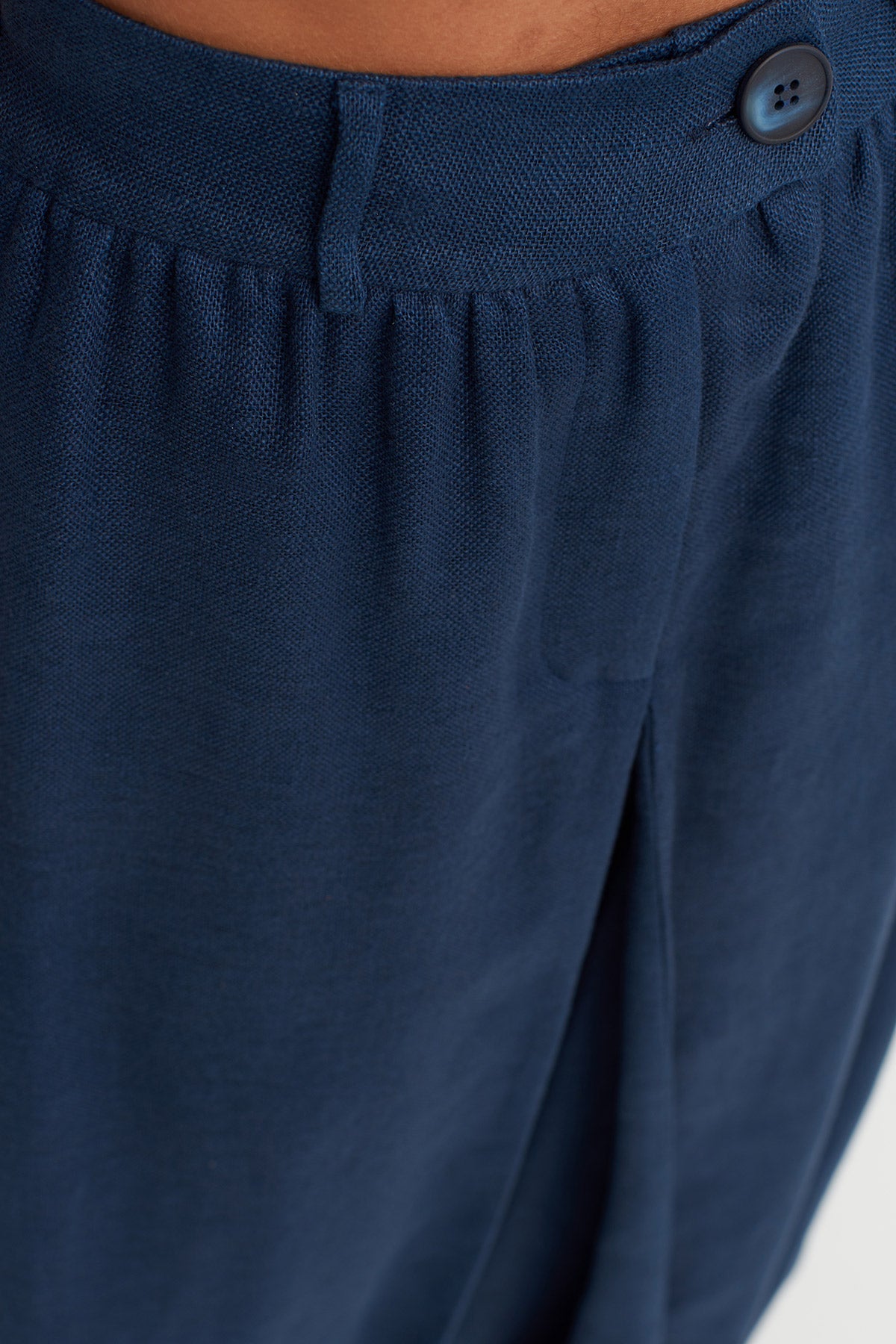 Indigo Bağcıklı Bol Kesim Pantolon-Y263013052