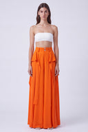 Oranj Volan Detaylı Bol Paça Pantolon-Y263013097