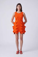 Oranj Origamik Kısa Triko Elbise-Y264014103