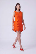 Oranj Origamik Kısa Triko Elbise-Y264014103