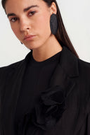 Black Padded Long Jacket - Y265015005