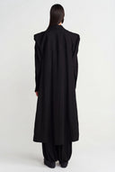 Black Padded Long Jacket - Y265015005