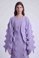 Lila Origamik Triko Hırka-Y265015090