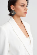 Kırık Beyaz Şal Yaka Blazer Ceket-Y265015105