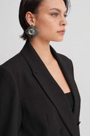 Siyah Şal Yaka Blazer Ceket-Y265015105