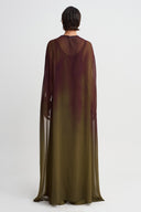 Degrade Geçişli Uzun Pelerin-Y265015114