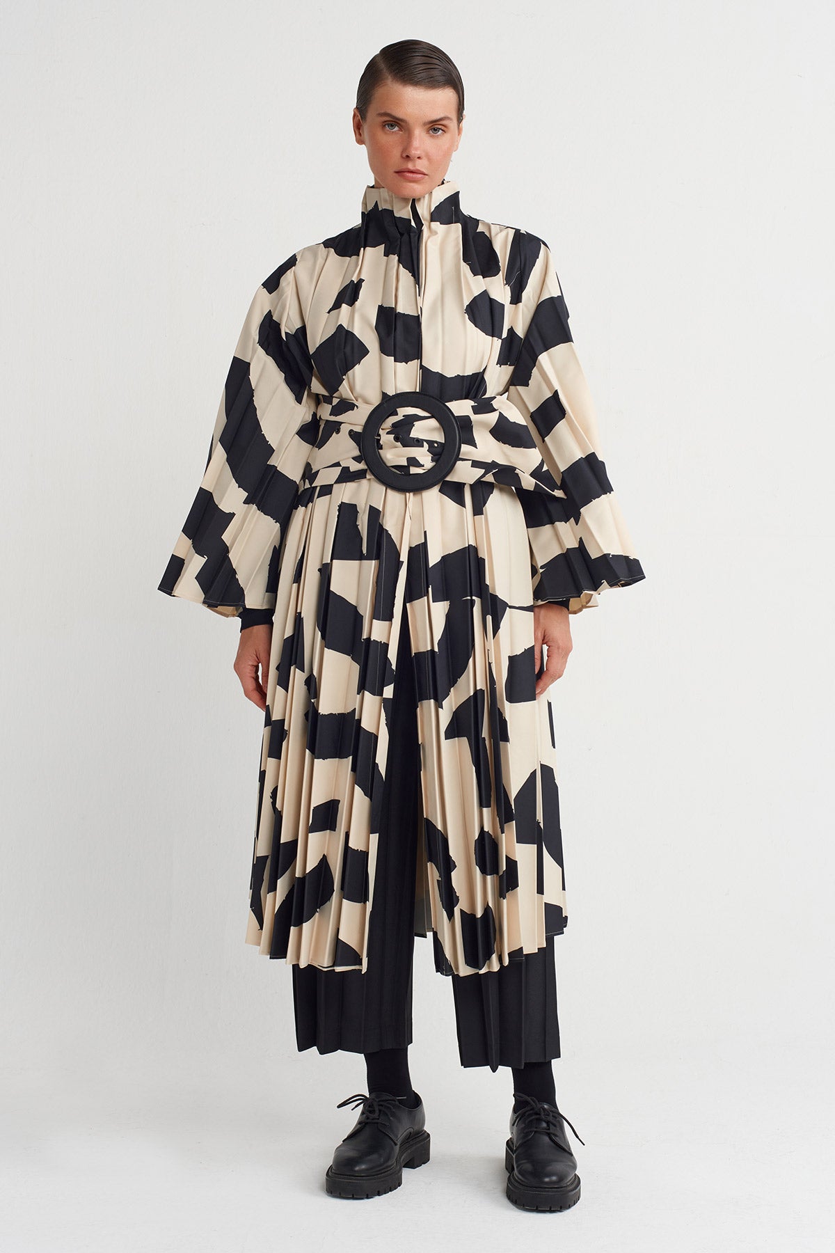 Baskılı Desenli Büyük Tokalı Kemer-Y268018008