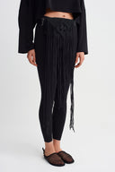 Black Tasseled Belt Bag-Y268018032