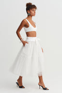 Off-White Organza Midi Skirt - Y262012009