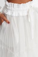 Off-White Organza Midi Skirt - Y262012009