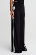 Black Striped Detail Jersey Trousers - Y263013002