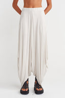 Mist Color Draped Bamboo Harem Pants-Y263013005