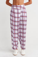 Patterned Draped Harem Pants - Y263013006