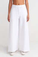 Off-White Wide Leg Straight Form Trousers - Y263013016
