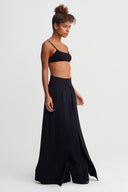 Black High Waist Wide Leg Trousers - Y263013020