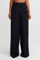 Black High Waist Wide Leg Trousers - Y263013020