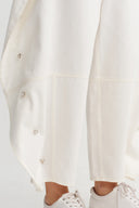 Off-White High-Waisted Trousers with Diamond Details - Y263013028