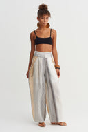 Striped Loose Fit Trousers - Y263013038