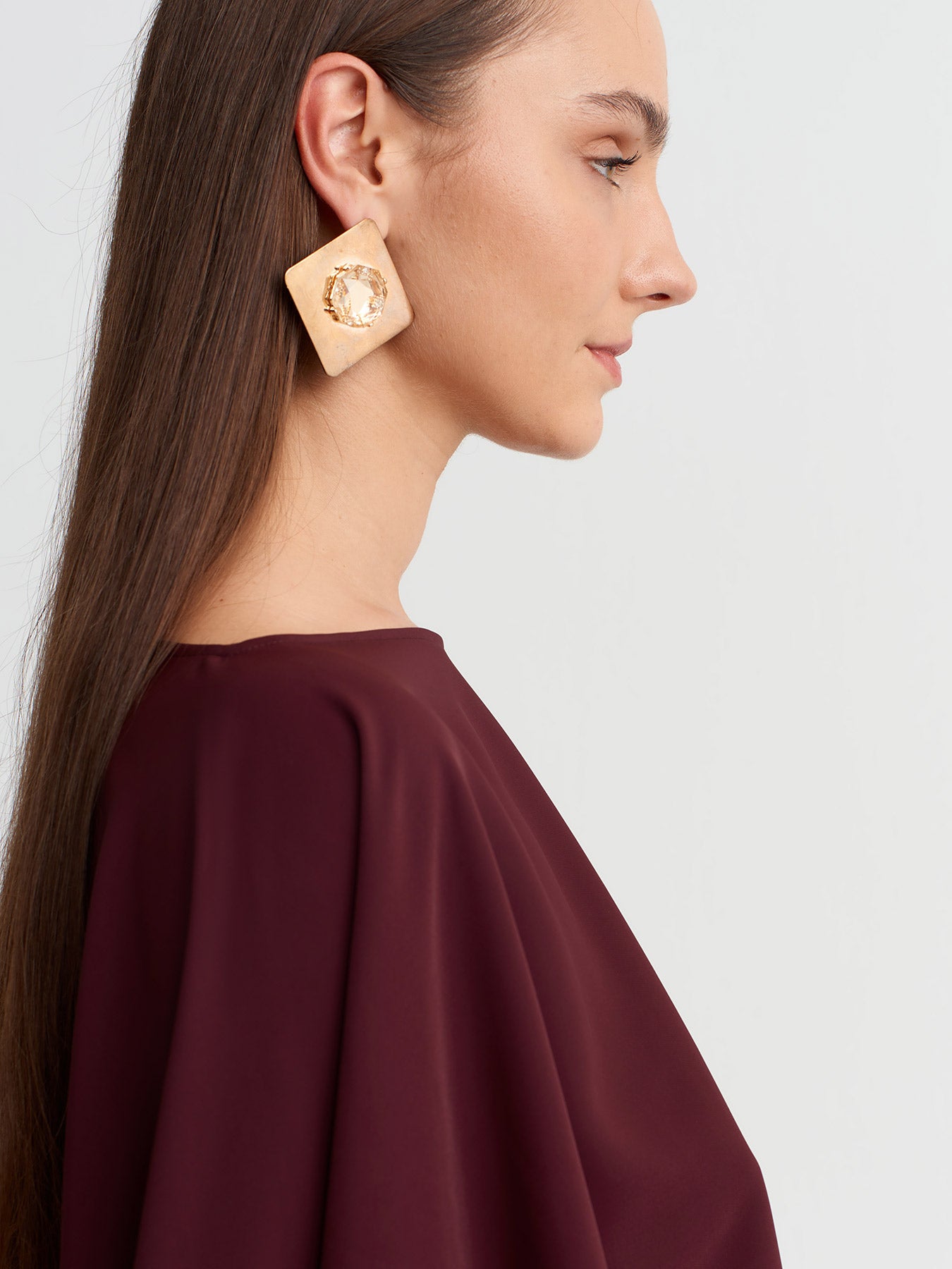 Kayık Yaka Pelerin Detaylı Uzun Elbise-Y264014022