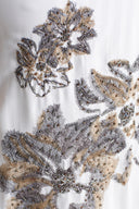 Off-White Embroidered Strappy Long Dress - Y264014041