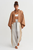 Bronze Hand-Knitted Paper Rope Jacket - Y265015021